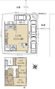 羽衣１（羽衣駅）　３７５０万円 3750万円、3LDK+S、土地面積122.23m<sup>2</sup>、建物面積117.45m<sup>2</sup> 