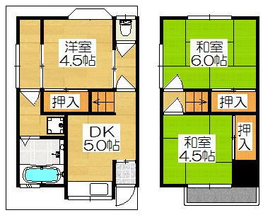 大久保町３（古川橋駅）　３８０万円 380万円、3DK、土地面積37.77m<sup>2</sup>、建物面積42.92m<sup>2</sup> 全居室が独立しており収納も全部屋に完備しております♪