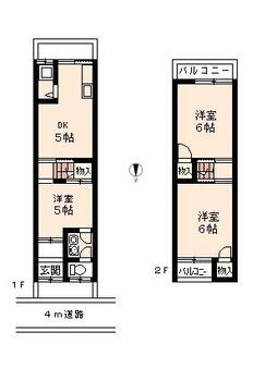 上甲子園３（甲子園口駅）　７２０万円 720万円、3DK、土地面積35.03m<sup>2</sup>、建物面積38.02m<sup>2</sup> 