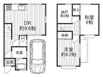 淀樋爪町　１１００万円 1100万円、2DK+S、土地面積47.58m<sup>2</sup>、建物面積55.52m<sup>2</sup> 