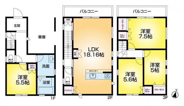 兵庫県神戸市灘区灘北通２ 摩耶駅 新築一戸建て 物件詳細