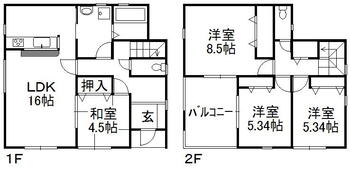 北之庄町　２４５０万円 2450万円、4LDK、土地面積152.74m<sup>2</sup>、建物面積108.48m<sup>2</sup> 