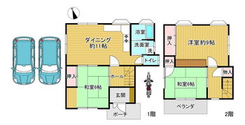 池尻町（久米田駅）　１５００万円 1500万円、3LDK、土地面積114.9m<sup>2</sup>、建物面積83.42m<sup>2</sup> 1階（47.40m<sup>2</sup>）、2階（36.02m<sup>2</sup>）