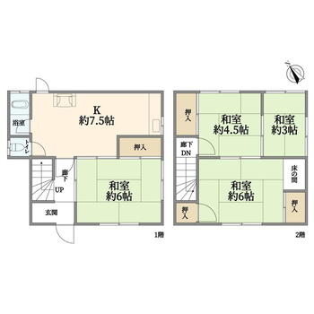 塩屋町６（滝の茶屋駅）　３８０万円 380万円、4DK、土地面積54.37m<sup>2</sup>、建物面積61.27m<sup>2</sup> 