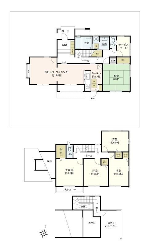 白金１　２７８０万円 2780万円、5LDK、土地面積258.77m<sup>2</sup>、建物面積132.52m<sup>2</sup> 5LDK＋ロフト＋屋上バルコニー