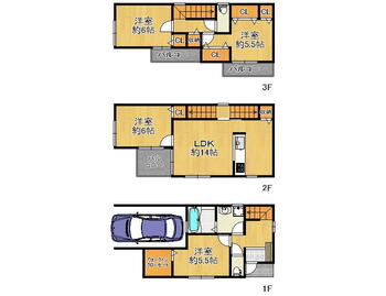 住吉２（住吉東駅）　３５８０万円 3580万円、4LDK、土地面積60.42m<sup>2</sup>、建物面積107.73m<sup>2</sup> 