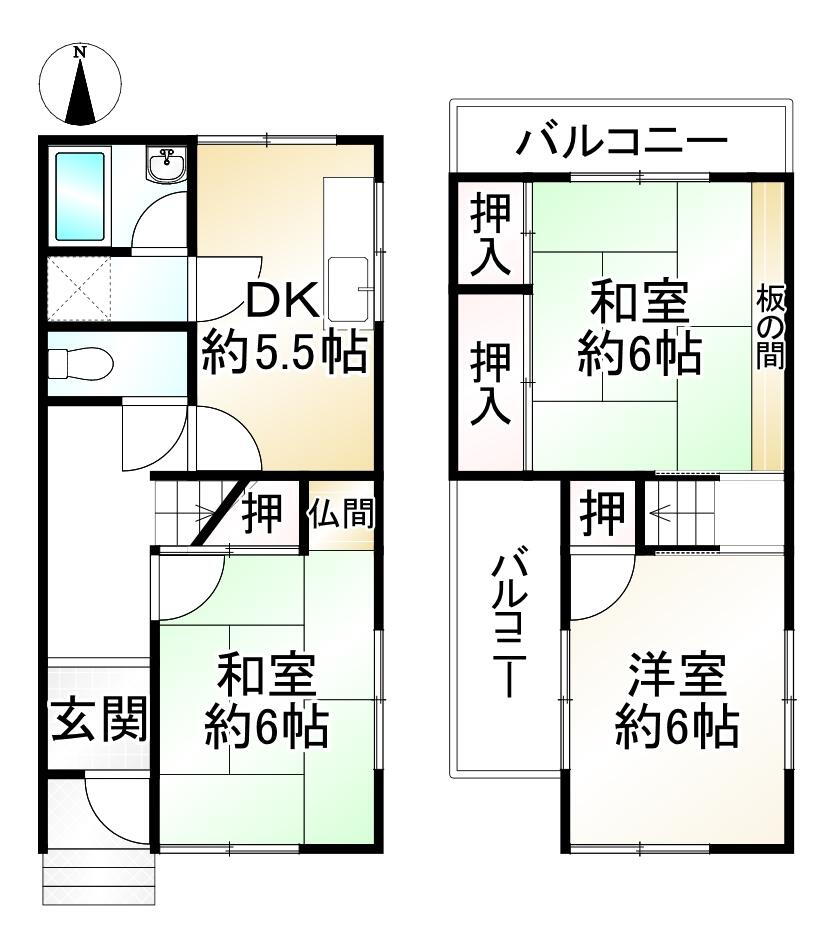 京都府向日市上植野町下川原 西向日駅 中古テラスハウス 物件詳細