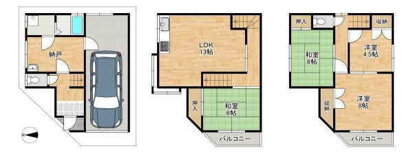 大阪府四條畷市岡山５ 忍ケ丘駅 中古住宅 物件詳細