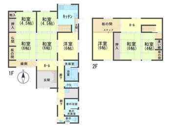 網干区福井（網干駅）　３００万円 300万円、8DK、土地面積178.51m<sup>2</sup>、建物面積164.77m<sup>2</sup> 