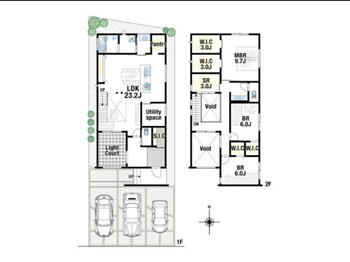 ｔｈｅ　ＣＡＳＡ　尼崎市武庫之荘５丁目 9480万円、3LDK+S、土地面積165m<sup>2</sup>、建物面積144.09m<sup>2</sup> 3SLDK+家事室+WIC+SIC+パントリー付き使い分け可能な大容量収納スペースございます♪