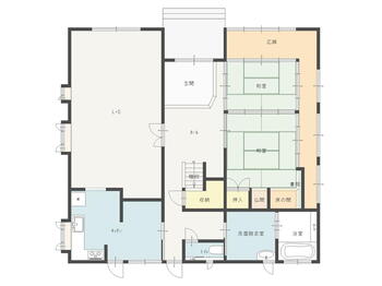 字行永（東舞鶴駅）　３２００万円 3200万円、4LDK、土地面積382.82m<sup>2</sup>、建物面積228.95m<sup>2</sup> 1階間取り図