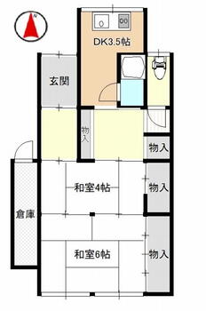 緑ケ丘２（相生駅）　３０万円 30万円、2K、土地面積111.53m<sup>2</sup>、建物面積30.57m<sup>2</sup> 