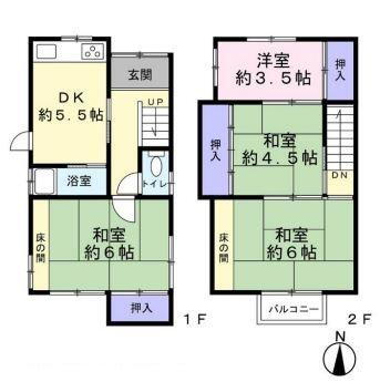 南清水（猪名寺駅）　６００万円 600万円、4DK、土地面積40.7m<sup>2</sup>、建物面積50.76m<sup>2</sup> ４DKの間取りでファミリー様にもおすすめです！