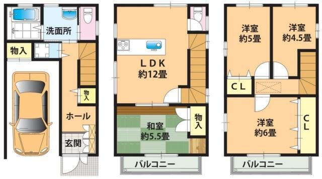 御幣島６（加島駅）　２７８０万円 2780万円、3LDK、土地面積56.58m<sup>2</sup>、建物面積101.01m<sup>2</sup> 