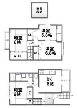 浄土寺真如町（蹴上駅）　１７３０万円 1730万円、4DK、土地面積69.48m<sup>2</sup>、建物面積78.56m<sup>2</sup> 