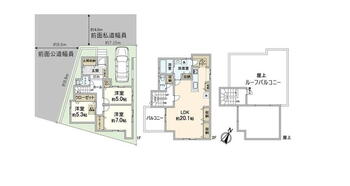 春日出北２（伝法駅）　４１９０万円 4190万円、3LDK、土地面積93.06m<sup>2</sup>、建物面積104.91m<sup>2</sup> 間取図