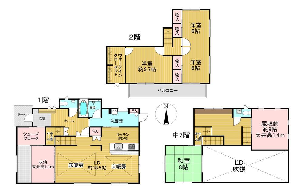 平成１７年建築のミサワホームの注文住宅です♪ 4680万円、3LDK+S（納戸）、土地面積248m<sup>2</sup>、建物面積156.51m<sup>2</sup> 