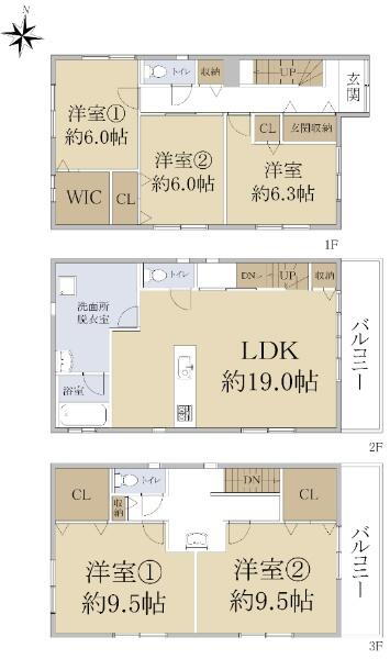 西川２（尼崎駅）　３９９９万円 3999万円、5LDK、土地面積99.25m<sup>2</sup>、建物面積151m<sup>2</sup> 