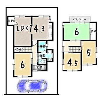 深草大亀谷内膳町（墨染駅）　２６９０万円 2690万円、4LDK、土地面積95.83m<sup>2</sup>、建物面積84.98m<sup>2</sup> .<BR>物件をご覧なられたことない探し始めの方でも『物件の探し方』や『適切なご予算の考え方』など丁寧にご説明致します！<BR>一生に一度の住宅購入は経験豊富なスタッフのいるおうちカ…