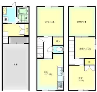 舟田町（大和田駅）　１３８０万円 1380万円、4LDK、土地面積35.1m<sup>2</sup>、建物面積82.56m<sup>2</sup> 