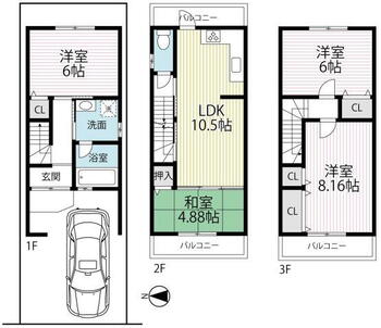 西野野色町　２０８０万円 2080万円、4LDK、土地面積61.27m<sup>2</sup>、建物面積83.88m<sup>2</sup> 