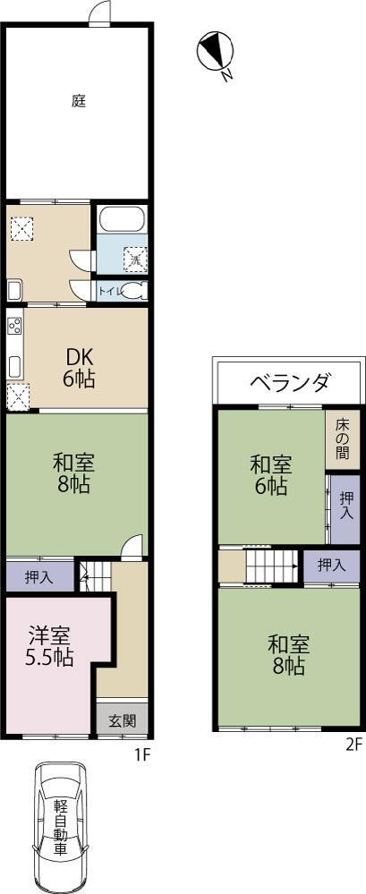 京都府京都市西京区大原野南春日町 中古テラスハウス 物件詳細
