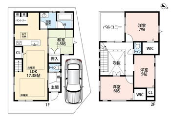 招提南町２　２９８０万円 2980万円、4LDK、土地面積86.29m<sup>2</sup>、建物面積94.86m<sup>2</sup> 