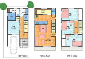 鶴野１（摂津駅）　３２８０万円 3280万円、4LDK、土地面積67.39m<sup>2</sup>、建物面積117.37m<sup>2</sup> 