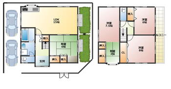 招提南町１（牧野駅）　２３８０万円 2380万円、5LDK、土地面積141.43m<sup>2</sup>、建物面積104.04m<sup>2</sup> 内装状況は良好ですが、 クロスの張替え等は必須です。 お好みのリフォームも承ります。