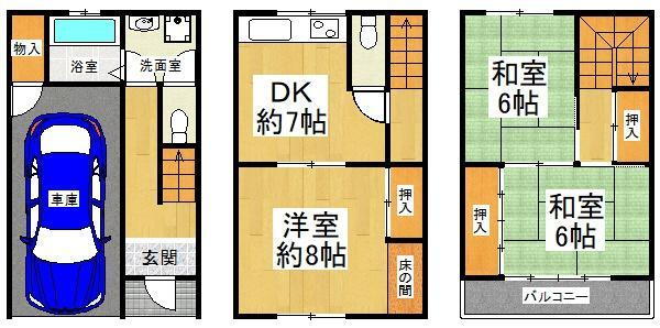 大阪府大阪市住之江区南加賀屋４ 住之江公園駅 中古テラスハウス 物件詳細