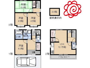 稲田本町２（徳庵駅）　１８００万円 1800万円、4LDK、土地面積48.79m<sup>2</sup>、建物面積92.4m<sup>2</sup> 