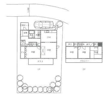 桜ケ丘２（牧落駅）　４１８０万円 4180万円、5DK、土地面積208.99m<sup>2</sup>、建物面積100.74m<sup>2</sup> 