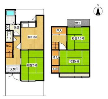 西野楳本町（東野駅）　６８０万円 680万円、3DK、土地面積46.71m<sup>2</sup>、建物面積50.86m<sup>2</sup> 