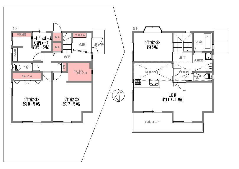 瑞原２　４３９８万円 4398万円、3LDK+S（納戸）、土地面積146.26m<sup>2</sup>、建物面積111.78m<sup>2</sup> 