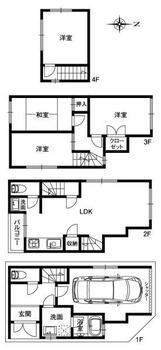 氷野３（住道駅）　１４８０万円 1480万円、4LDK、土地面積61.14m<sup>2</sup>、建物面積102.09m<sup>2</sup> ４LDKで２階がリビングとなります♪