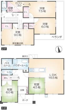 広畑区蒲田（播磨高岡駅）　２２８０万円 2280万円、5LDK+S（納戸）、土地面積156.68m<sup>2</sup>、建物面積125.25m<sup>2</sup> 