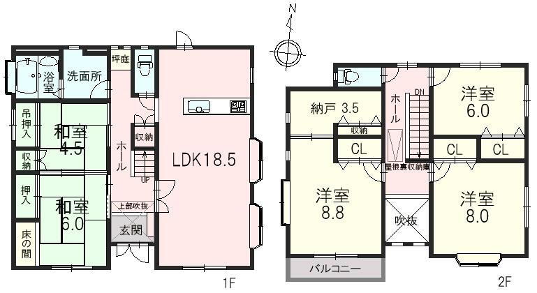 けやき坂２　２６８０万円 2680万円、5LDK+S（納戸）、土地面積204.7m<sup>2</sup>、建物面積162m<sup>2</sup> 