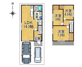 生野東３（寺田町駅）　２８８０万円 2880万円、3LDK、土地面積73.1m<sup>2</sup>、建物面積70.2m<sup>2</sup> 