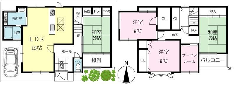 島泉６（高鷲駅）　１６８０万円 1680万円、4LDK+S（納戸）、土地面積100.01m<sup>2</sup>、建物面積111.57m<sup>2</sup> 