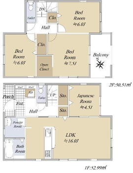 田寺４　２７８０万円 2780万円、4LDK、土地面積169.12m<sup>2</sup>、建物面積103.5m<sup>2</sup> 