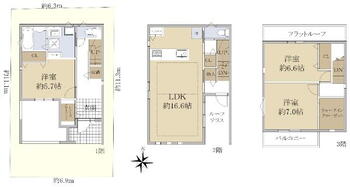 千里丘２（千里丘駅）　５４８０万円 5480万円、3LDK、土地面積77.04m<sup>2</sup>、建物面積110.01m<sup>2</sup> 