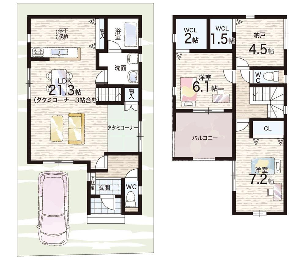 津堂２（藤井寺駅）　２７８０万円 2780万円、2LDK+S（納戸）、土地面積102.43m<sup>2</sup>、建物面積102.46m<sup>2</sup> 