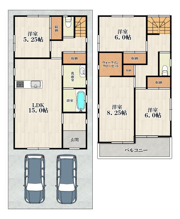 福田　３６００万円 3600万円、3LDK+S（納戸）、土地面積114.71m<sup>2</sup>、建物面積105.57m<sup>2</sup> 