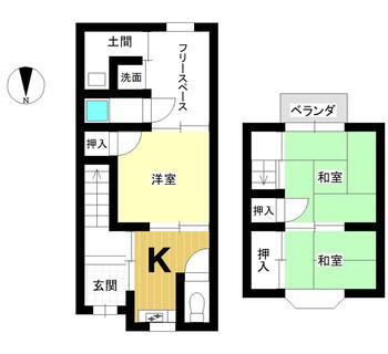 太秦西野町（帷子ノ辻駅）　７８０万円 780万円、3K+S（納戸）、土地面積44.1m<sup>2</sup>、建物面積36.82m<sup>2</sup> 