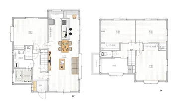 衣山５（西衣山駅）　２２９９万円 2299万円、4LDK、土地面積165.3m<sup>2</sup>、建物面積131.53m<sup>2</sup> 【リフォーム後の間取り】４ＳＬＤＫ　建物面積：１３１．５３m<sup>2</sup>（３９．７９坪）