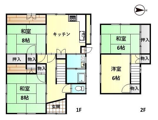 高屋町郷（西高屋駅）　１０５０万円 間取り図