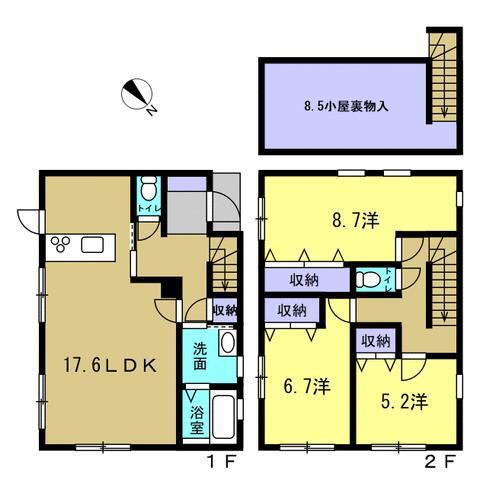 井口４（修大協創中高前駅）　４４８０万円 4480万円、3LDK、土地面積102.04m<sup>2</sup>、建物面積95.23m<sup>2</sup> 