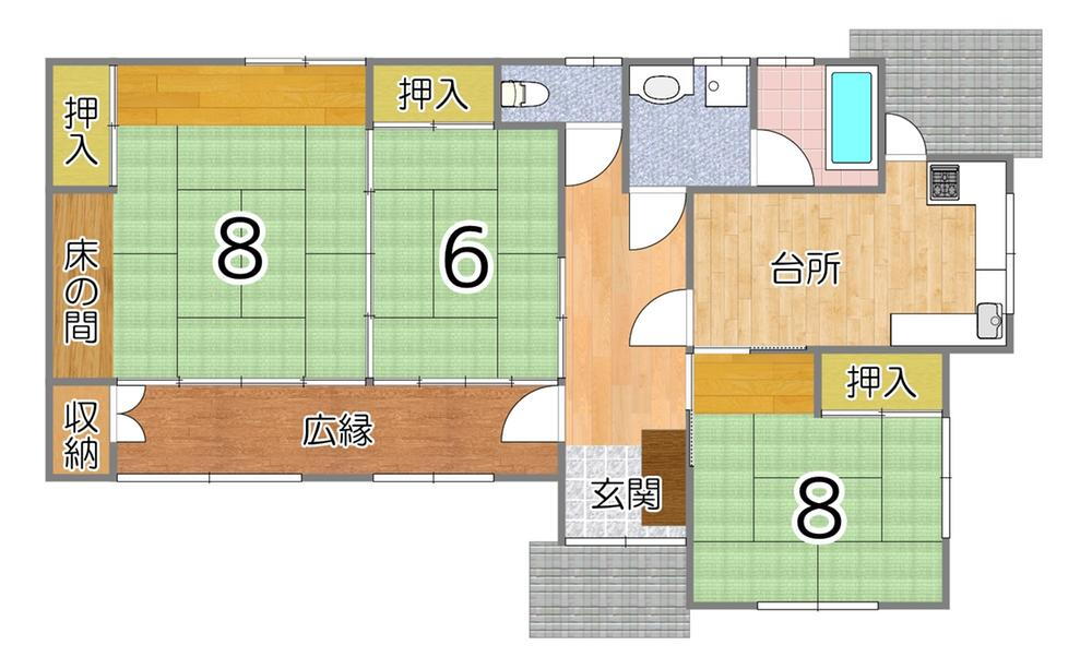 西大寺新　１４８０万円 1480万円、3DK、土地面積454m<sup>2</sup>、建物面積92.5m<sup>2</sup> 全室６以上以上でゆったりサイズ！