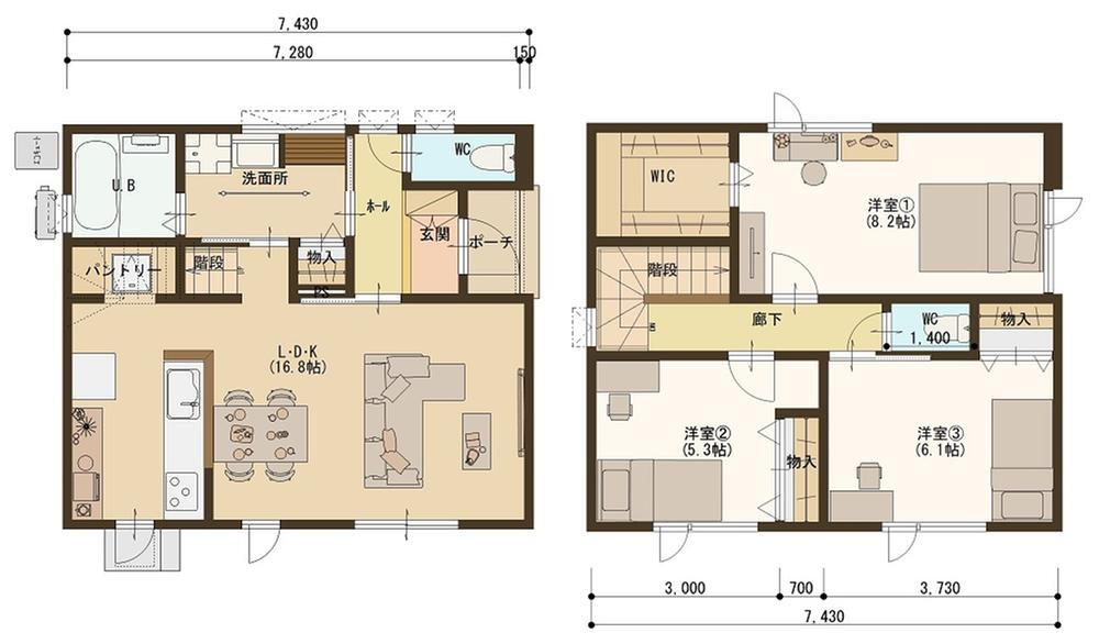 神辺町大字川北　２７０４万円 2704万円、3LDK、土地面積181.36m<sup>2</sup>、建物面積92.17m<sup>2</sup> 