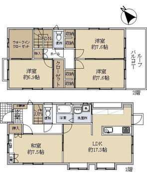 己斐上３　１９８０万円 1980万円、4LDK、土地面積132.24m<sup>2</sup>、建物面積117.16m<sup>2</sup> 